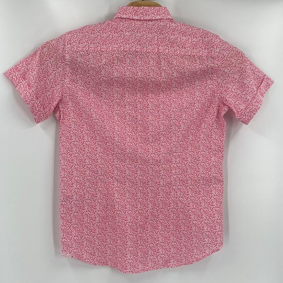 Robert Graham Americana Mens Pink White Patterned Long Sleeve Button Up Shirt - Picture 5 of 5